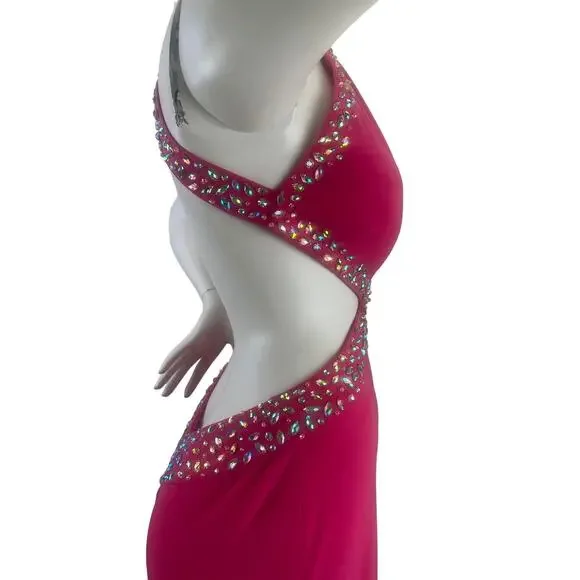 Elegant Pink Halter Dress - Picture 5 of 16